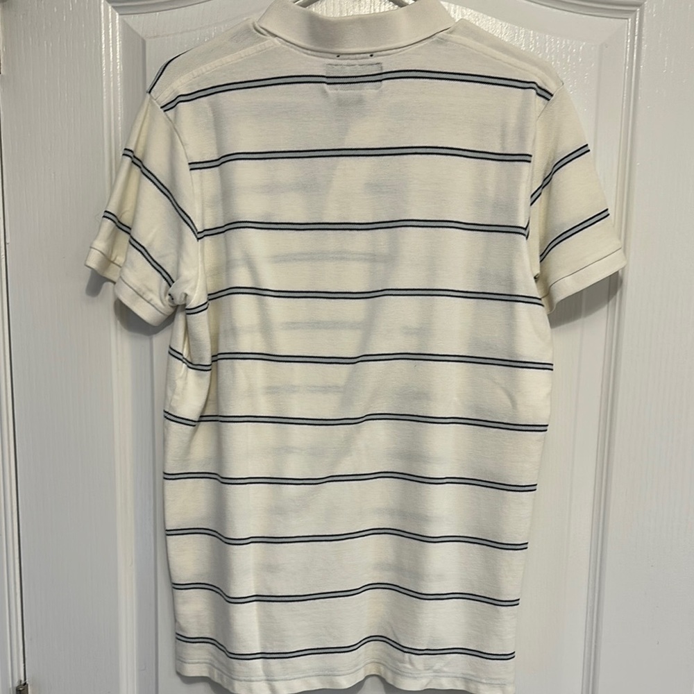Abercrombie & Fitch White and Blue Polo Shirt - Picture 7 of 7
